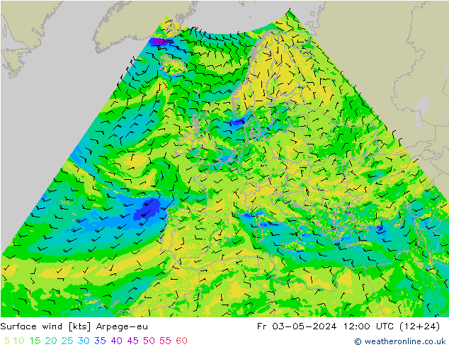 ветер 10 m Arpege-eu пт 03.05.2024 12 UTC