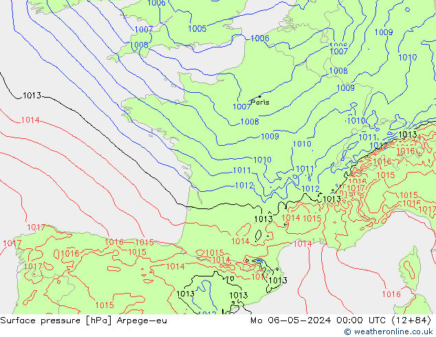 ciśnienie Arpege-eu pon. 06.05.2024 00 UTC