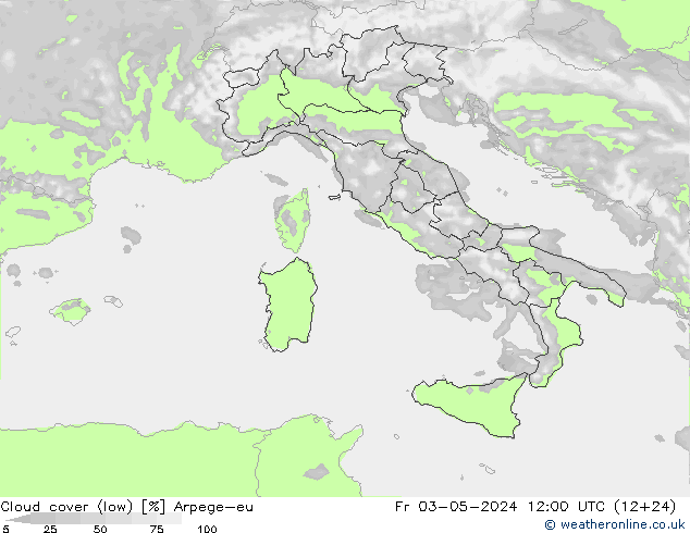 Nubi basse Arpege-eu ven 03.05.2024 12 UTC