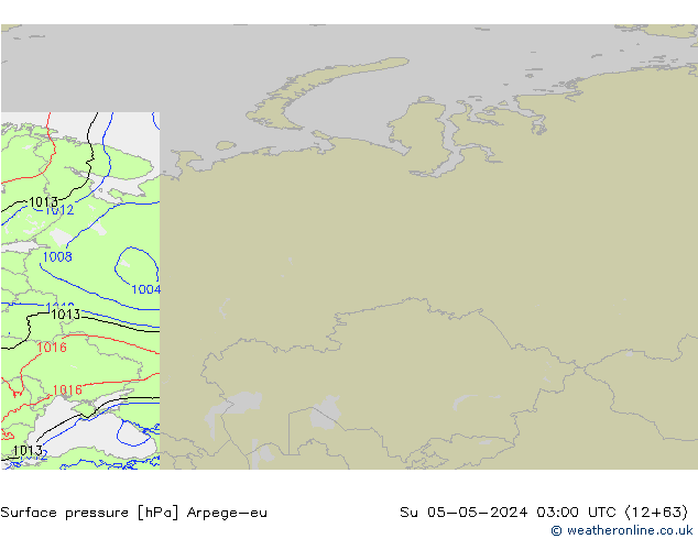 Luchtdruk (Grond) Arpege-eu zo 05.05.2024 03 UTC