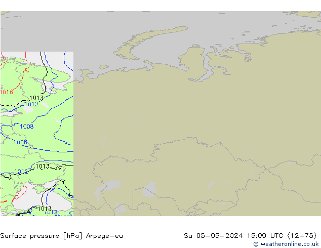 Surface pressure Arpege-eu Su 05.05.2024 15 UTC