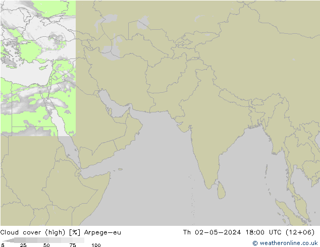 Nuages (élevé) Arpege-eu jeu 02.05.2024 18 UTC