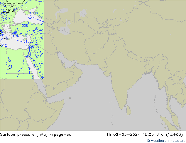 地面气压 Arpege-eu 星期四 02.05.2024 15 UTC