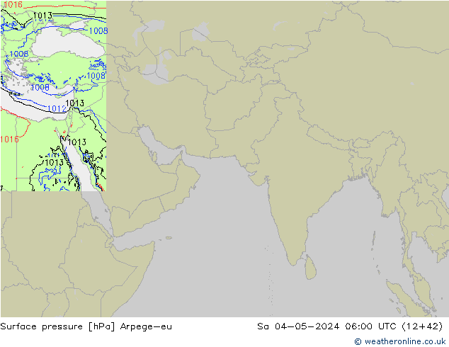 Surface pressure Arpege-eu Sa 04.05.2024 06 UTC