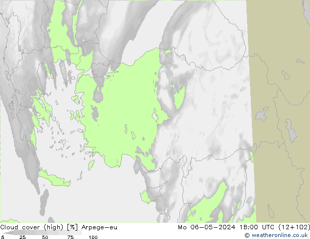nuvens (high) Arpege-eu Seg 06.05.2024 18 UTC