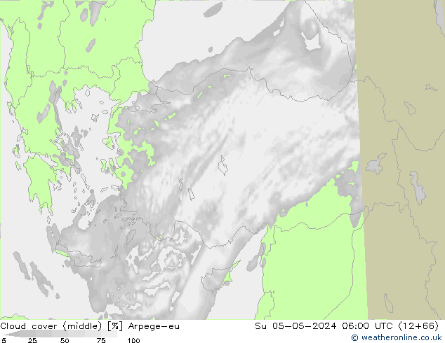 облака (средний) Arpege-eu Вс 05.05.2024 06 UTC