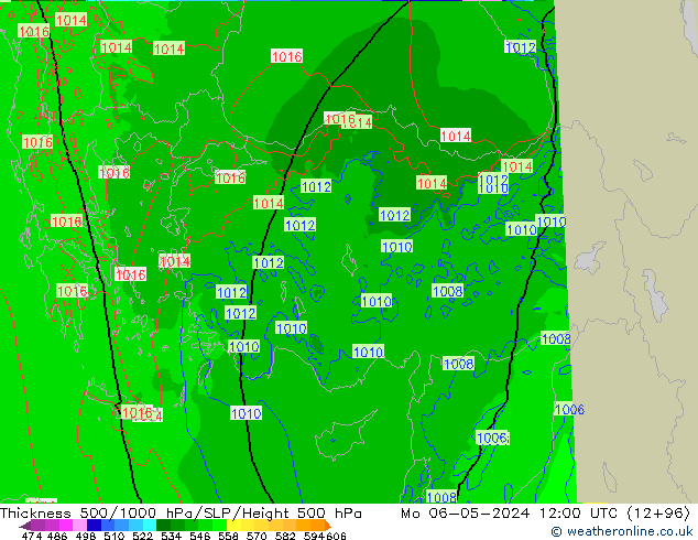 Thck 500-1000hPa Arpege-eu  06.05.2024 12 UTC