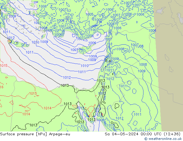 Surface pressure Arpege-eu Sa 04.05.2024 00 UTC