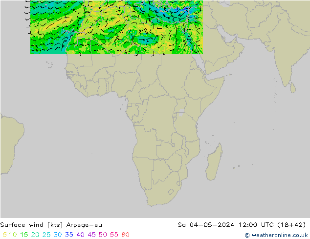 ветер 10 m Arpege-eu сб 04.05.2024 12 UTC