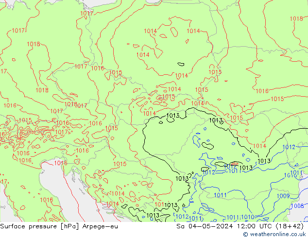 pression de l'air Arpege-eu sam 04.05.2024 12 UTC