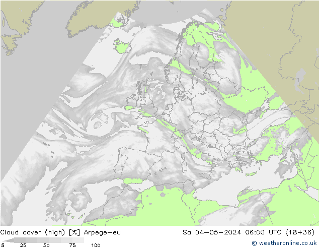 Bulutlar (yüksek) Arpege-eu Cts 04.05.2024 06 UTC