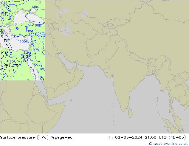 pressão do solo Arpege-eu Qui 02.05.2024 21 UTC