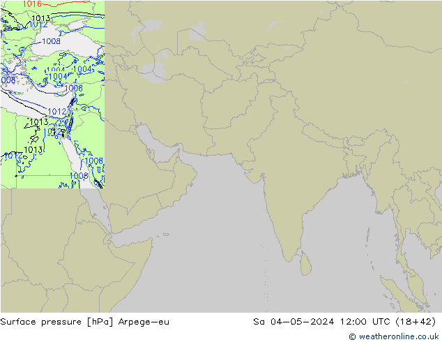 Surface pressure Arpege-eu Sa 04.05.2024 12 UTC