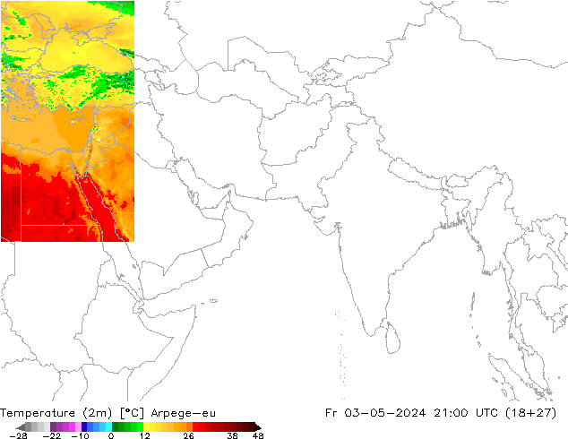 Temperature (2m) Arpege-eu Fr 03.05.2024 21 UTC