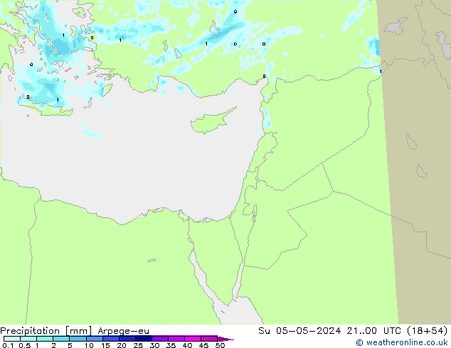 Precipitation Arpege-eu Su 05.05.2024 00 UTC