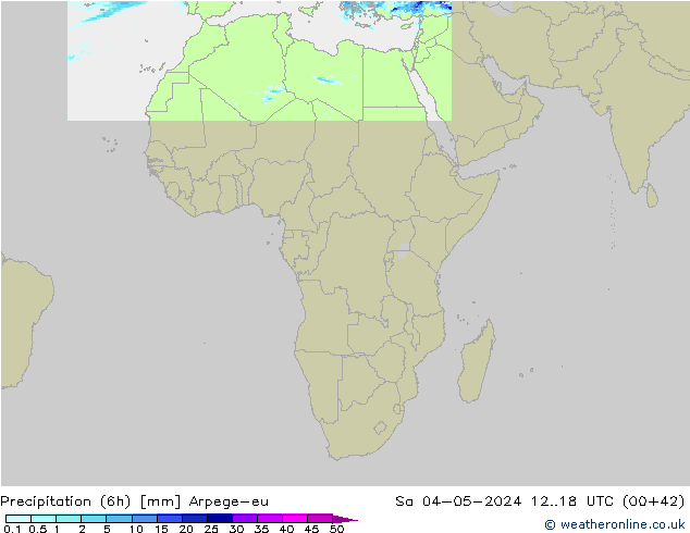 Yağış (6h) Arpege-eu Cts 04.05.2024 18 UTC