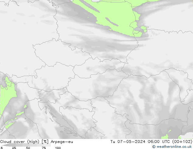 Bewolking (Hoog) Arpege-eu di 07.05.2024 06 UTC