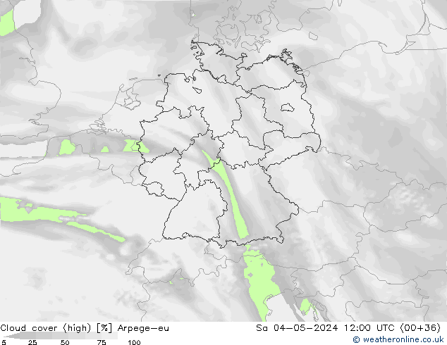 Bewolking (Hoog) Arpege-eu za 04.05.2024 12 UTC