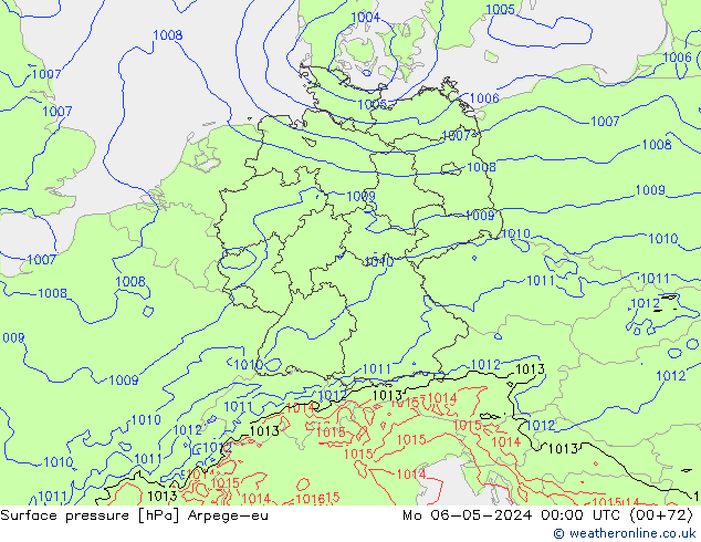Luchtdruk (Grond) Arpege-eu ma 06.05.2024 00 UTC