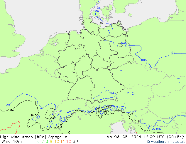 Izotacha Arpege-eu pon. 06.05.2024 12 UTC