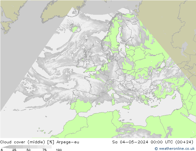 zachmurzenie (środk.) Arpege-eu so. 04.05.2024 00 UTC