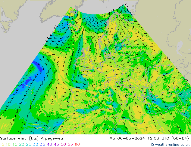 Bodenwind Arpege-eu Mo 06.05.2024 12 UTC