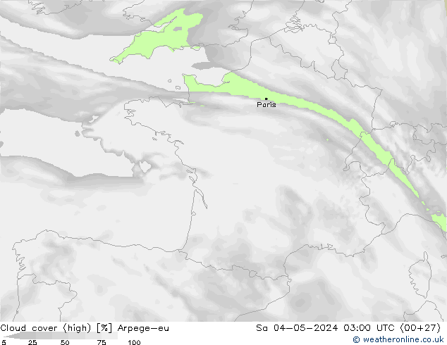 Wolken (hohe) Arpege-eu Sa 04.05.2024 03 UTC