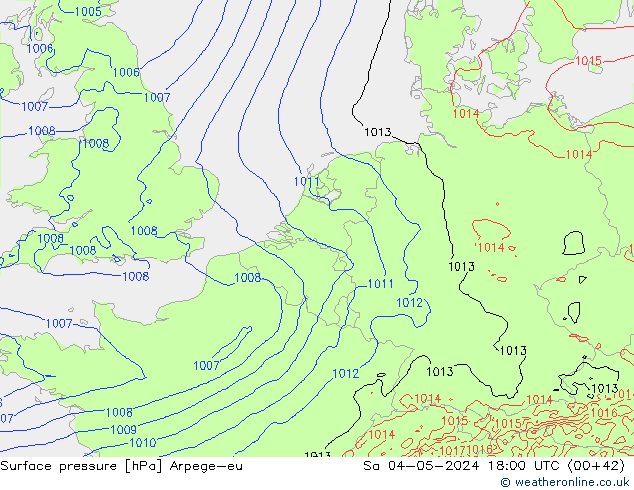 pression de l'air Arpege-eu sam 04.05.2024 18 UTC
