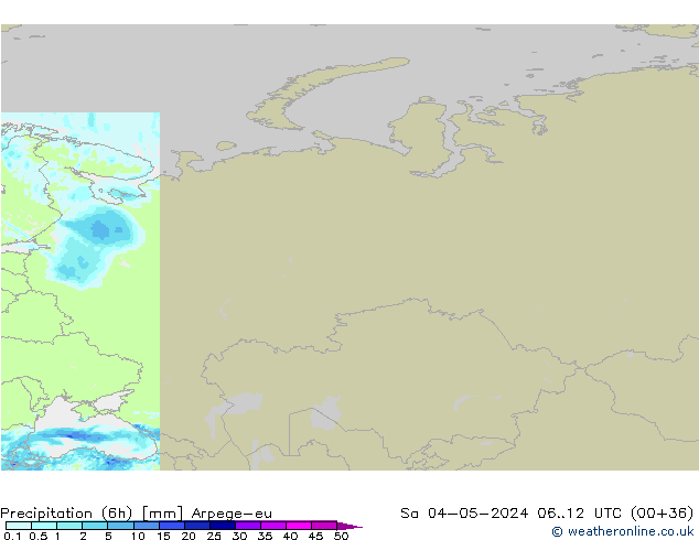 Yağış (6h) Arpege-eu Cts 04.05.2024 12 UTC