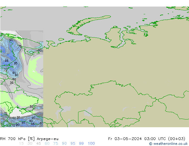700 hPa Nispi Nem Arpege-eu Cu 03.05.2024 03 UTC