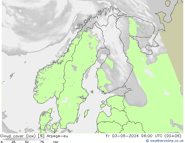 Nubi basse Arpege-eu ven 03.05.2024 06 UTC