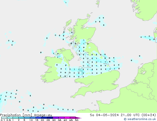 Precipitation Arpege-eu Sa 04.05.2024 00 UTC