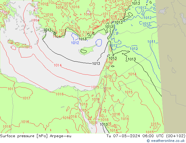 Luchtdruk (Grond) Arpege-eu di 07.05.2024 06 UTC