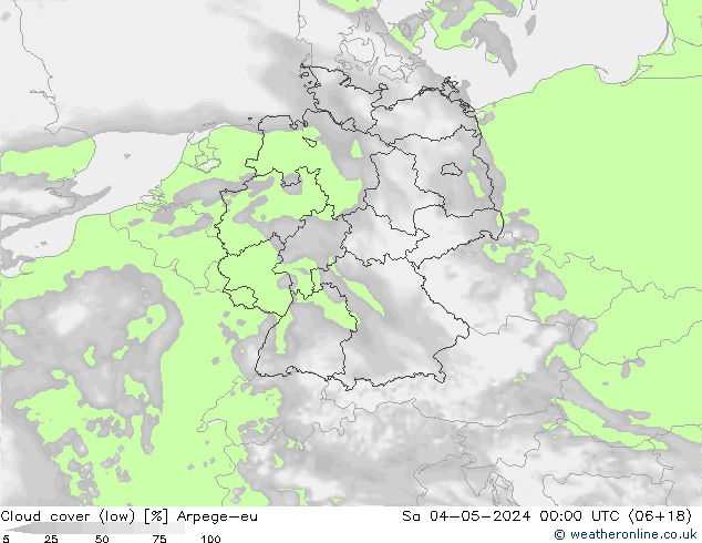 Nuages (bas) Arpege-eu sam 04.05.2024 00 UTC