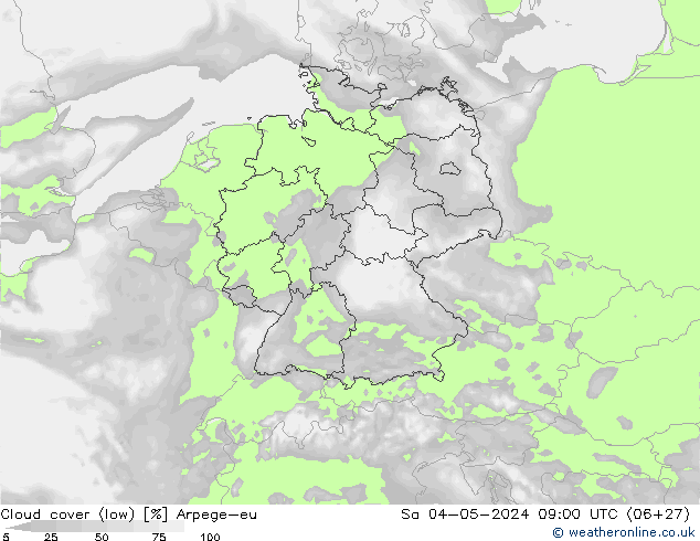 облака (низкий) Arpege-eu сб 04.05.2024 09 UTC