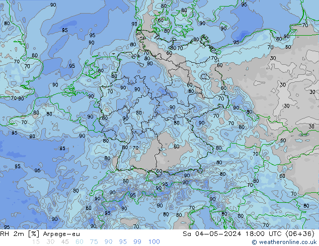 RH 2m Arpege-eu  04.05.2024 18 UTC