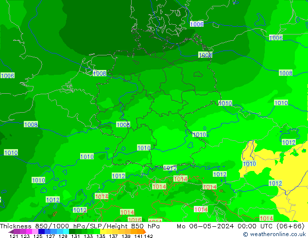 Thck 850-1000 hPa Arpege-eu Po 06.05.2024 00 UTC