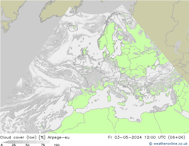 Wolken (tief) Arpege-eu Fr 03.05.2024 12 UTC