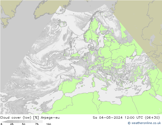 Wolken (tief) Arpege-eu Sa 04.05.2024 12 UTC