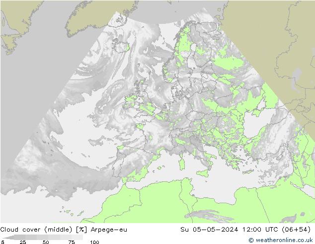 Nubes medias Arpege-eu dom 05.05.2024 12 UTC