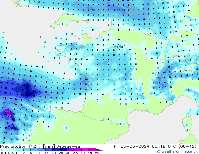 opad (12h) Arpege-eu pt. 03.05.2024 18 UTC