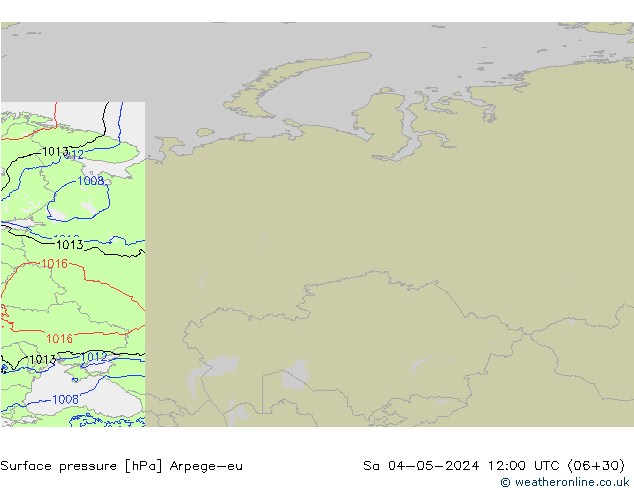Bodendruck Arpege-eu Sa 04.05.2024 12 UTC