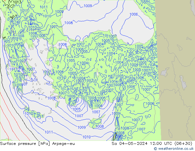 Luchtdruk (Grond) Arpege-eu za 04.05.2024 12 UTC