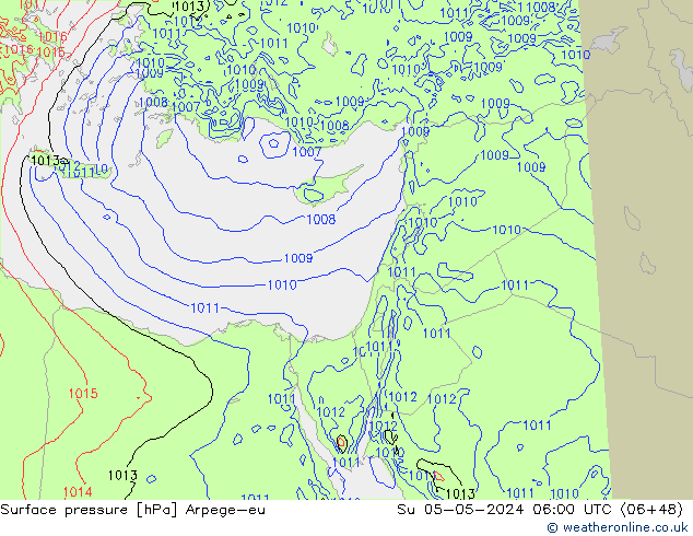 Bodendruck Arpege-eu So 05.05.2024 06 UTC