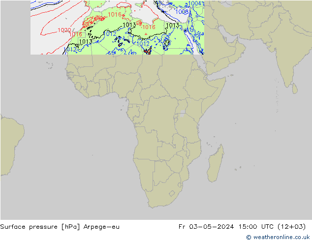 Surface pressure Arpege-eu Fr 03.05.2024 15 UTC