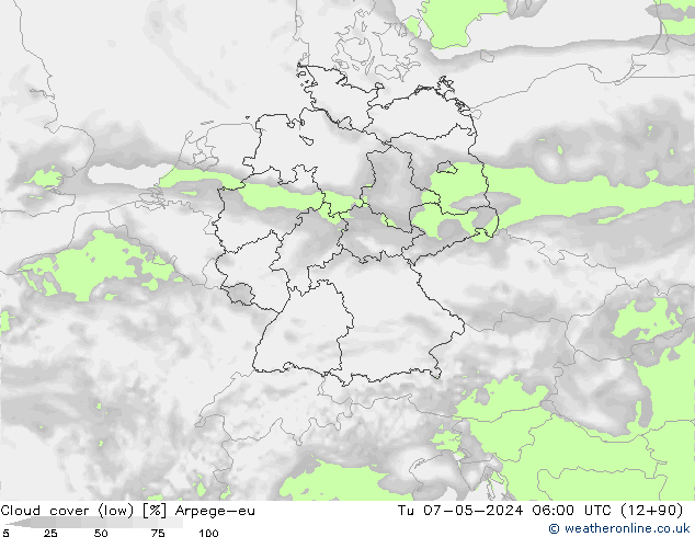 Nubi basse Arpege-eu mar 07.05.2024 06 UTC