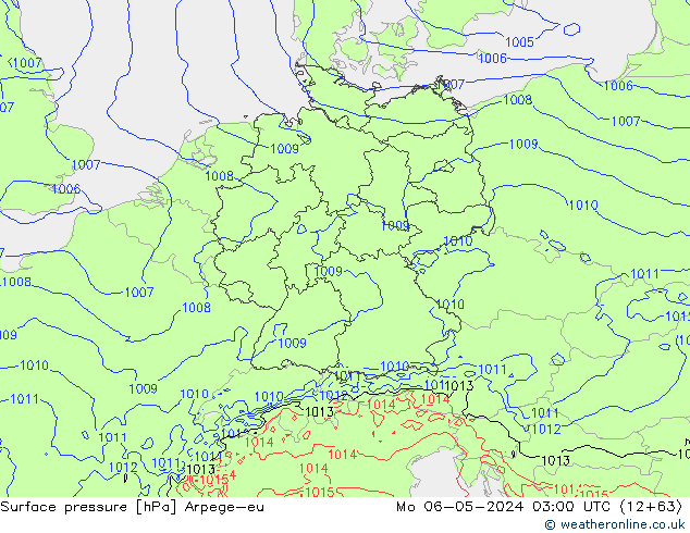 pression de l'air Arpege-eu lun 06.05.2024 03 UTC