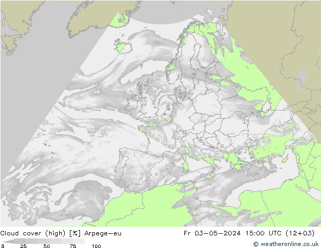 Nubes altas Arpege-eu vie 03.05.2024 15 UTC