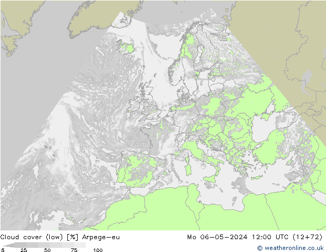 Nubes bajas Arpege-eu lun 06.05.2024 12 UTC
