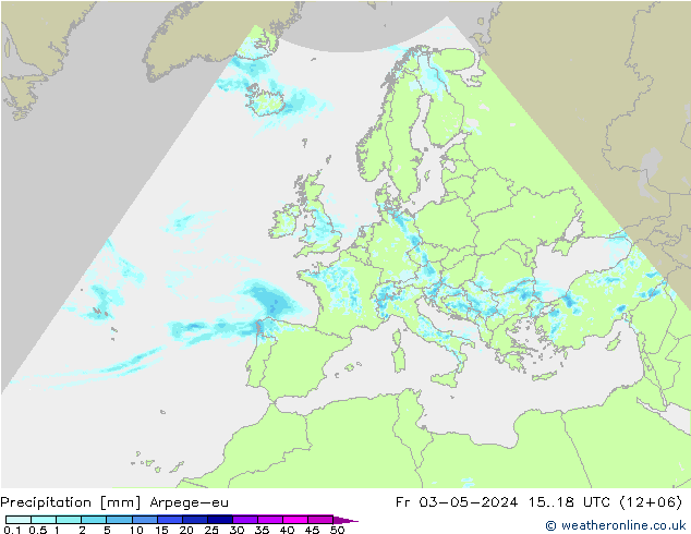 Yağış Arpege-eu Cu 03.05.2024 18 UTC